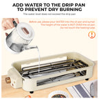 Smokeless Electric Grill with 4 Cheese Pans