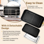 Smokeless Electric Grill with 4 Cheese Pans