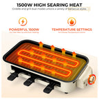 Smokeless Electric Grill with 4 Cheese Pans