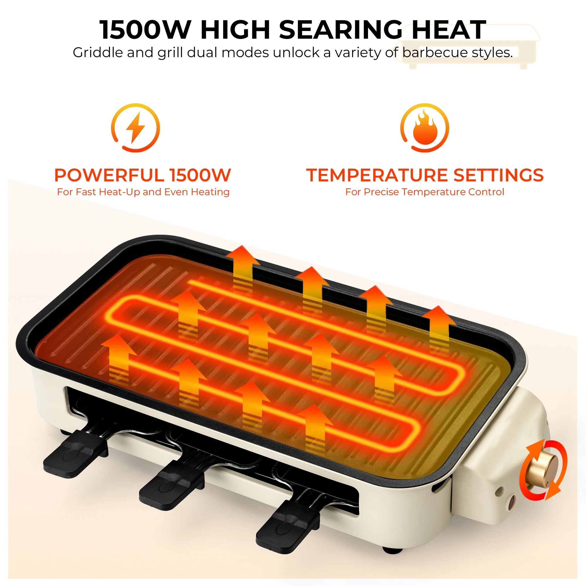 Smokeless Electric Grill with 4 Cheese Pans