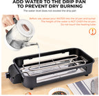 Smokeless Electric Grill with 4 Cheese Pans