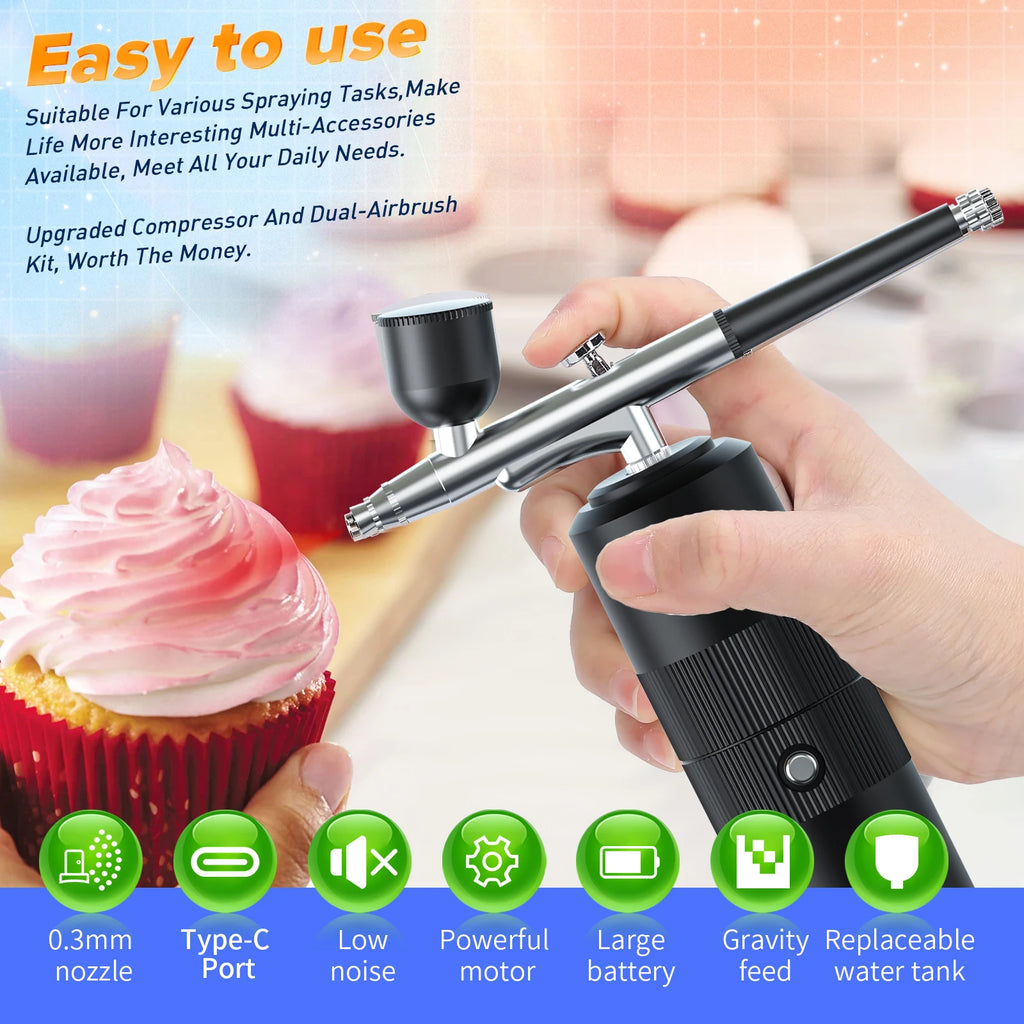 Airbrush Kit for Painting Cake