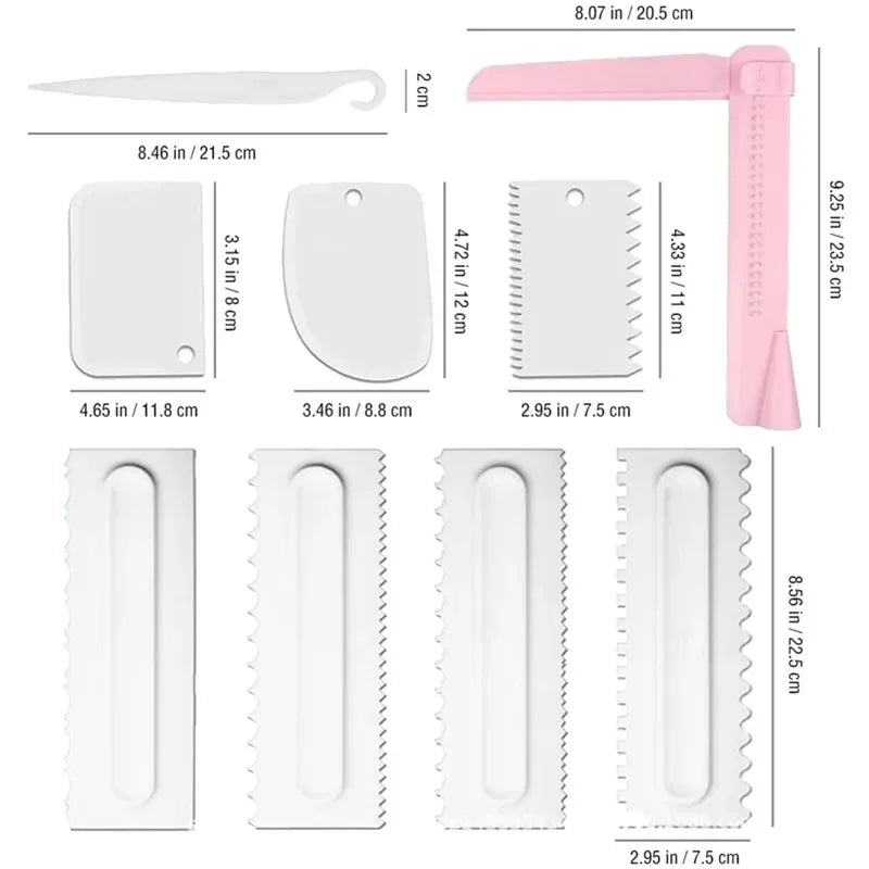 4/9pcs/set cake smoothing Spatula