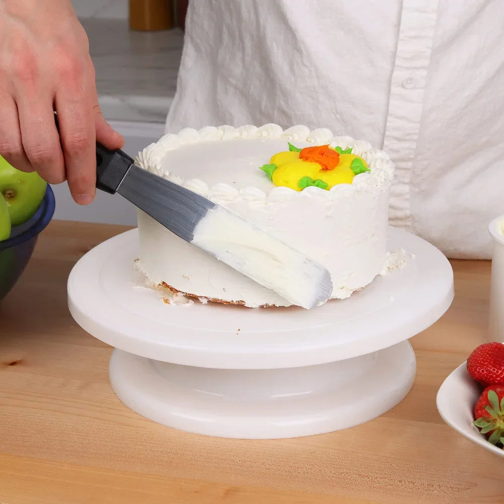 Cake Turntable with 2 Spatula and Scraper