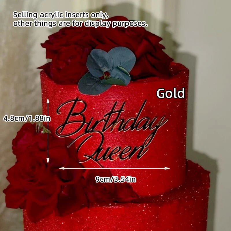 Cake Topper Acrylic for Girls Birthday Party