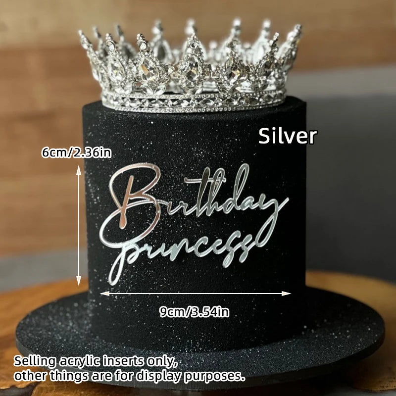 Cake Topper Acrylic for Girls Birthday Party