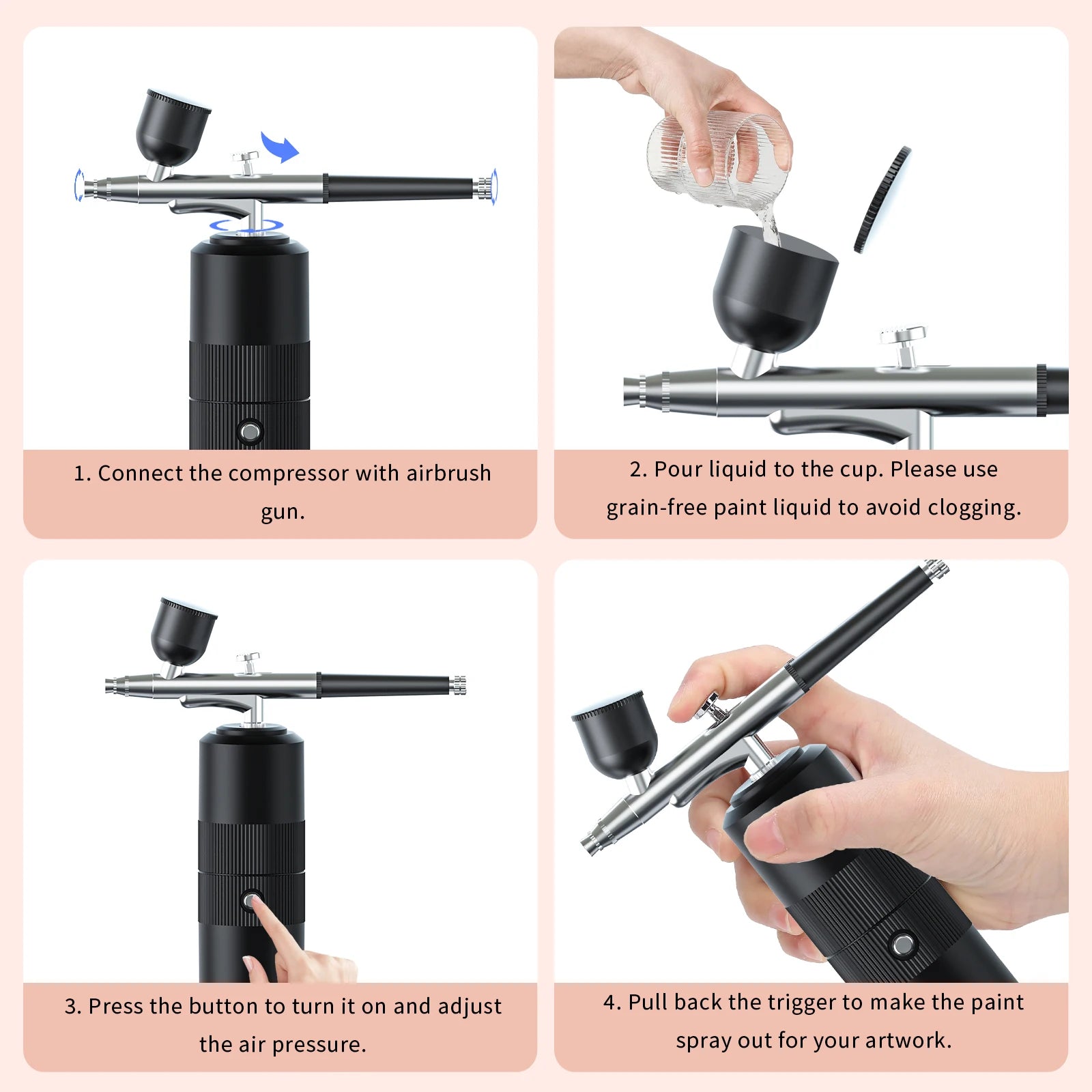 Airbrush Kit for Painting Cake