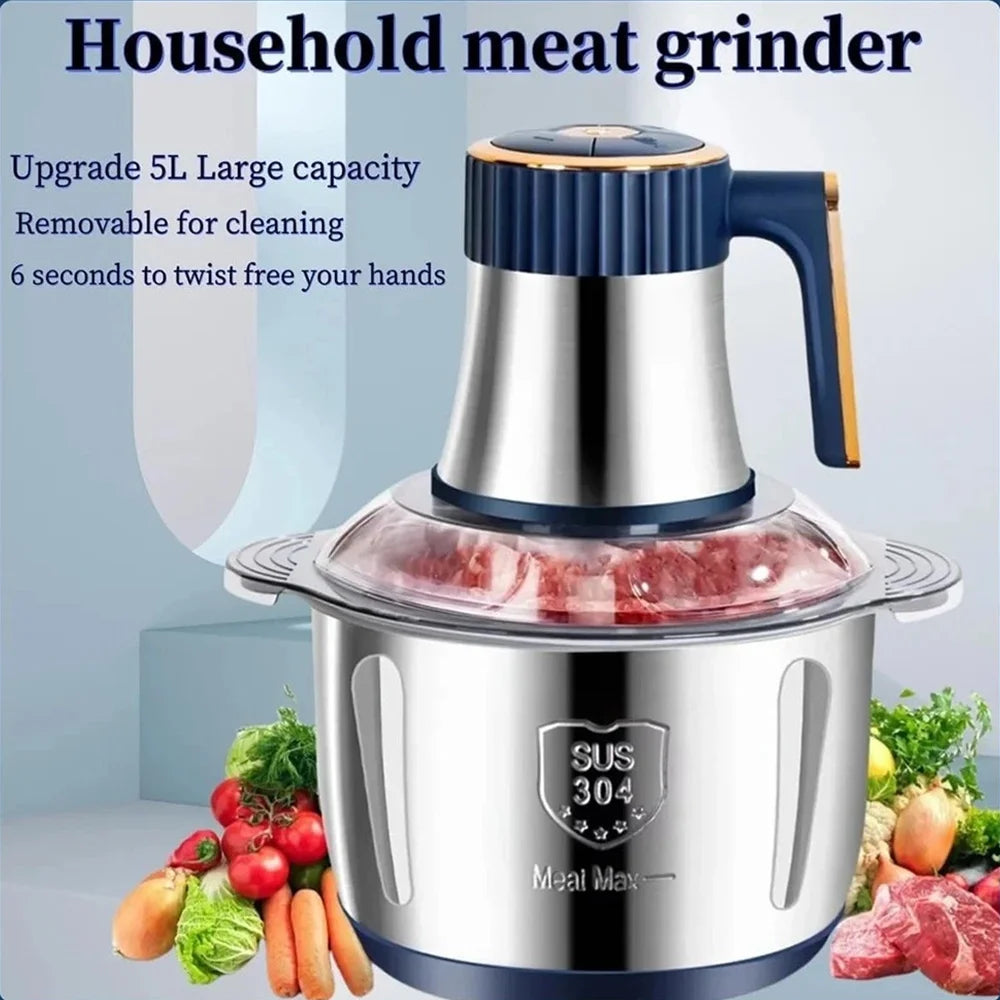 5L Electric Meat Grinders Vegetable Slicer