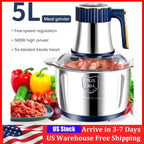5L Electric Meat Grinders Vegetable Slicer
