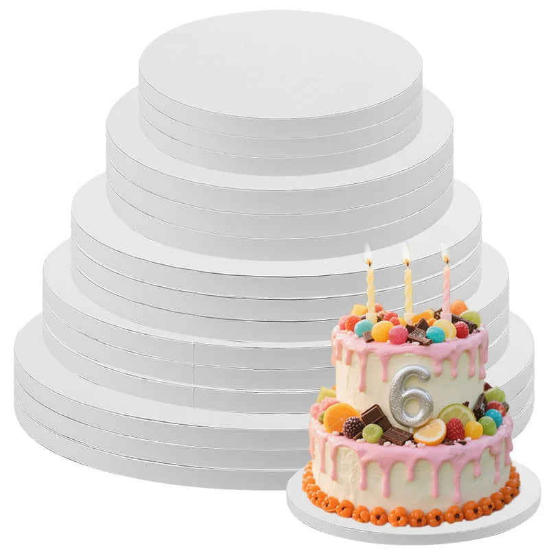 3Pcs White Cake Board Multi Layer