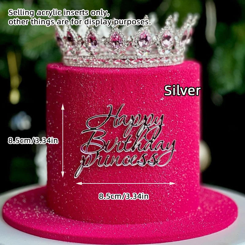 Cake Topper Acrylic for Girls Birthday Party