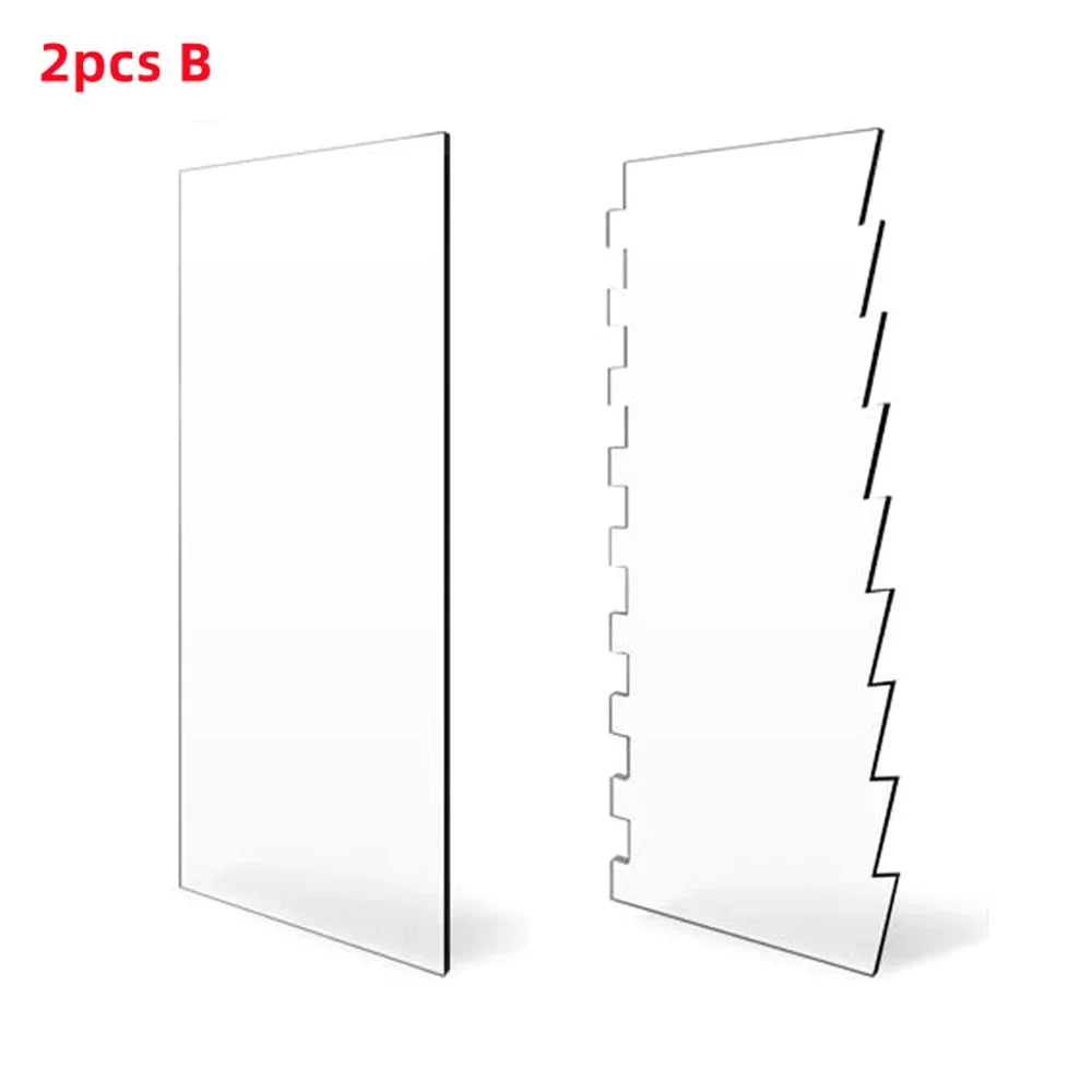 2pcs Acrylic Cake Scraper Set
