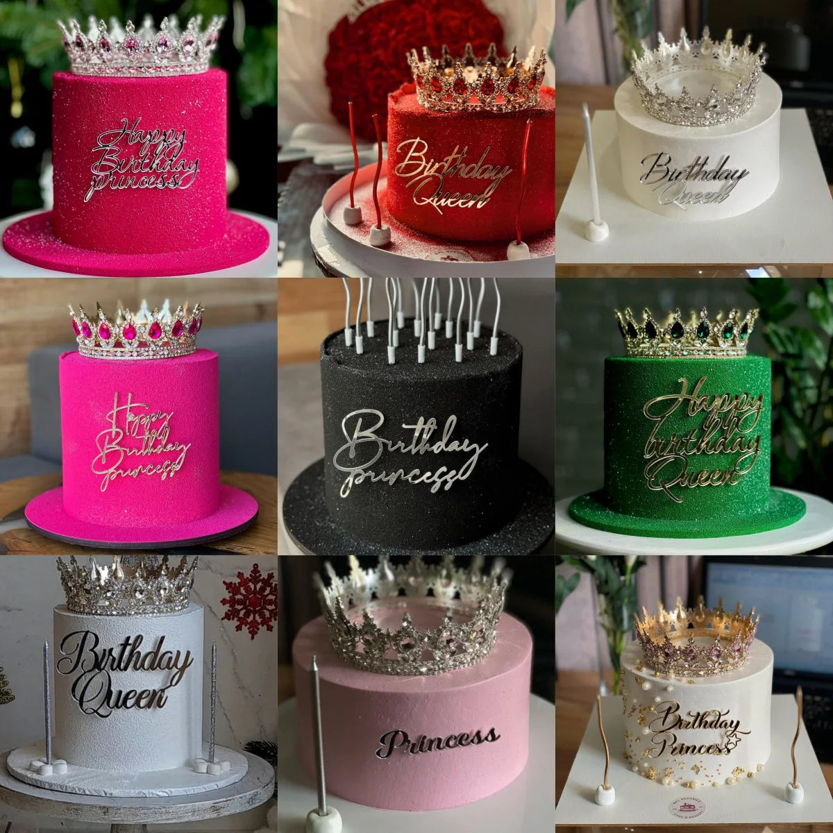 Cake Topper Acrylic for Girls Birthday Party