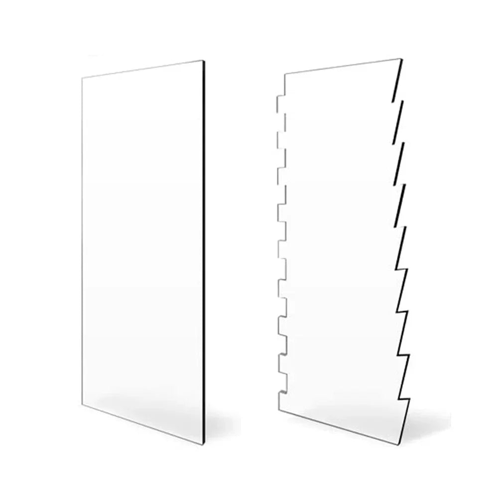 2pcs Acrylic Cake Scraper Set