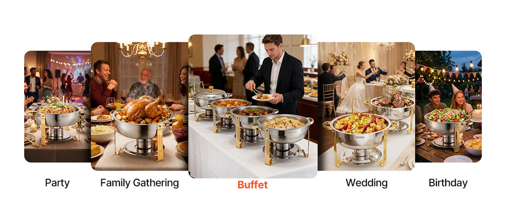 4 Pack Chafing Dish Buffet Set