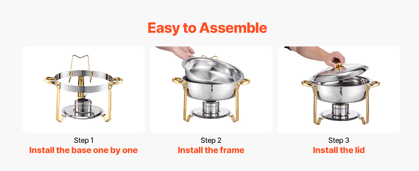 4 Pack Chafing Dish Buffet Set