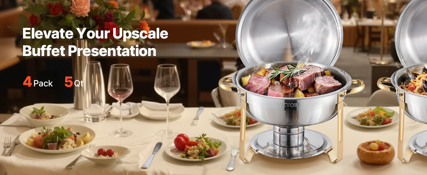 4 Pack Chafing Dish Buffet Set